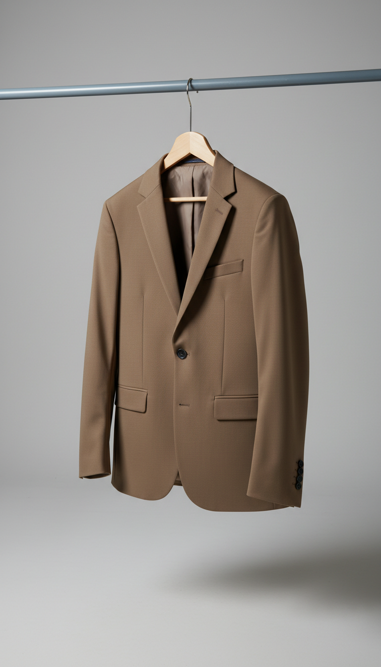 Wool Blend Minimalist Overcoat